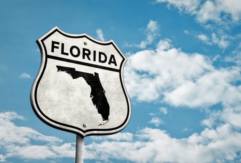 Florida State - road sign illustration