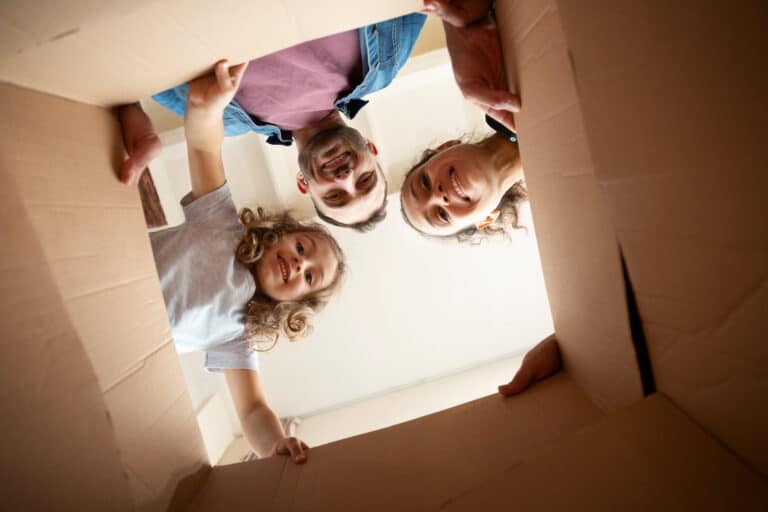 family using the moving packing checklist